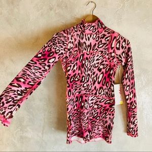 TutuBlue Pink Leopard bathing suit/shorts one piece